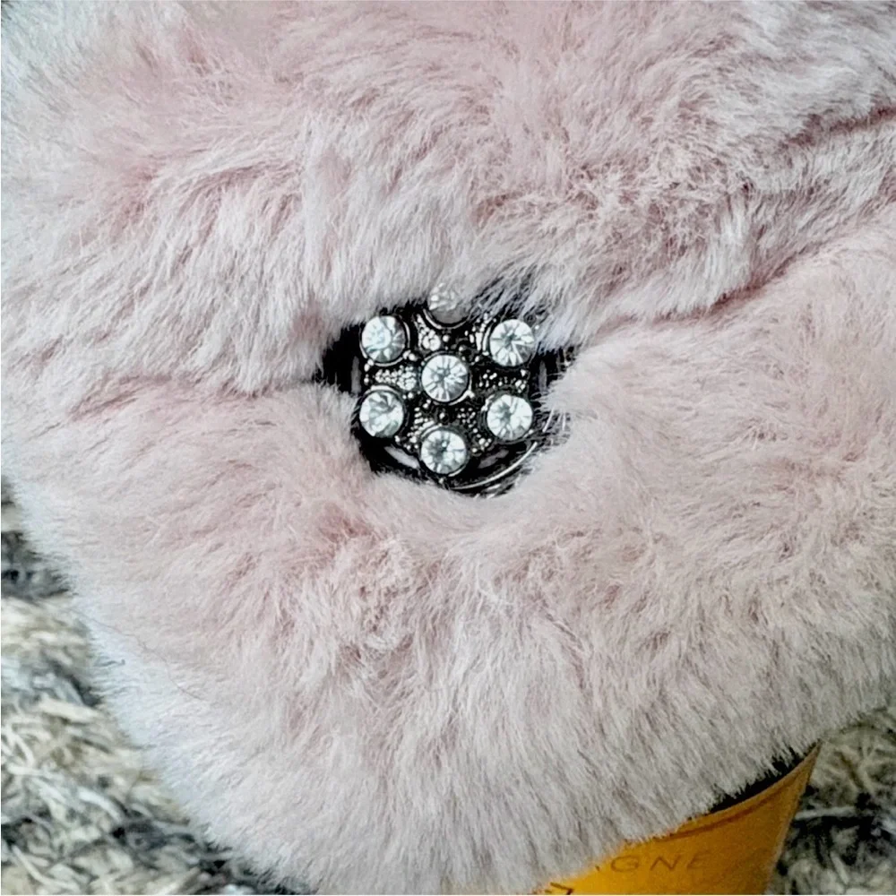 Crystal Champagne Bucket, Faux Fur Bottle Sleeve, 3 Candle Stands & Snuffer Set